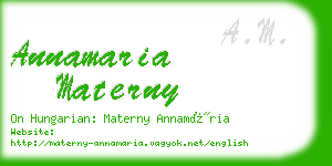 annamaria materny business card